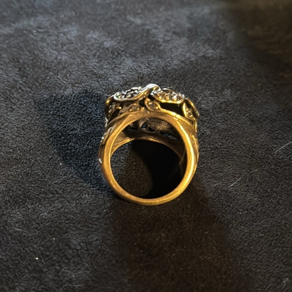 Heidi Daus Jaw Dropper sz 8 Sparkler!!! Pearl Center -Art Deco -BEAUTIFUL!!!!! - Picture 3 of 7